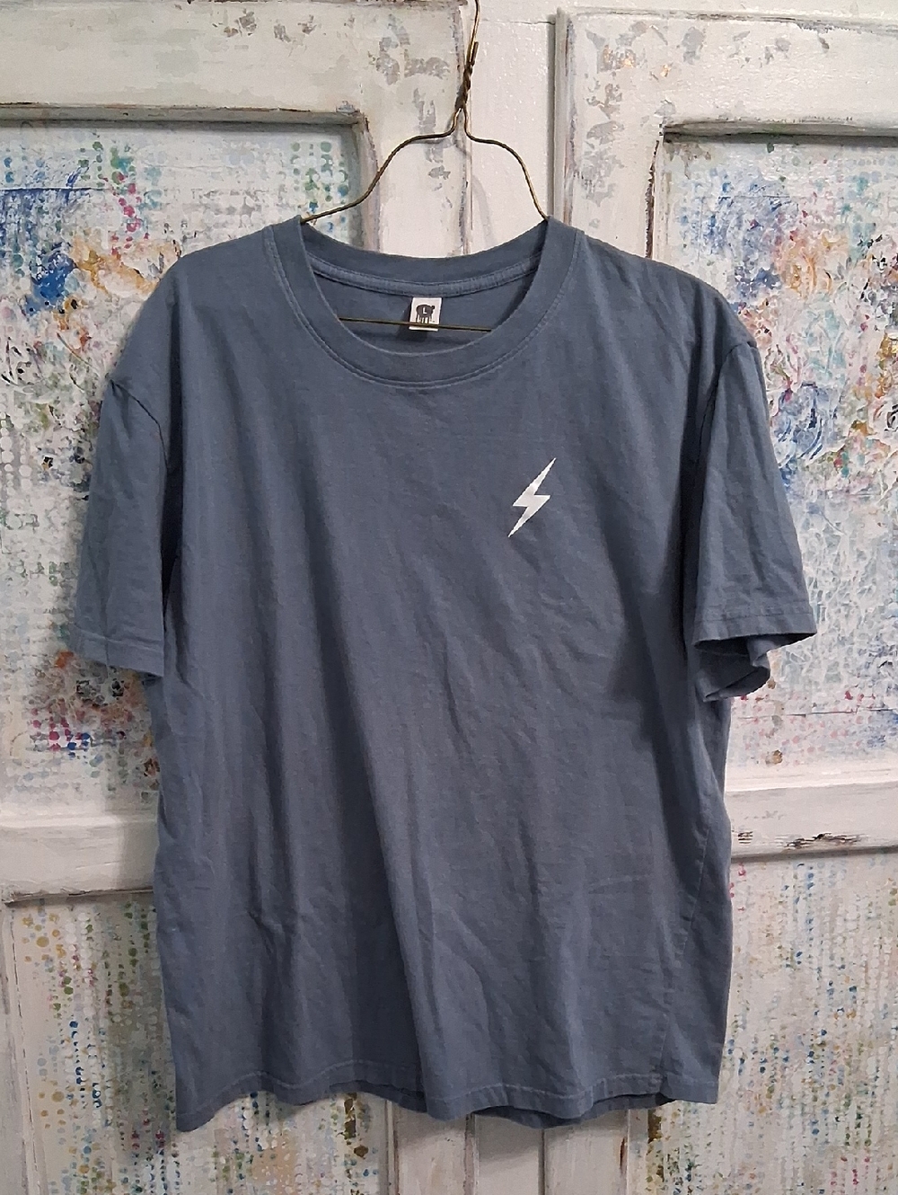 Blue Slate Lightning Bolt Graphic Tee